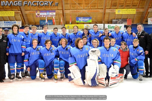 2018-11-10 Hockey Torneo 4 Nazioni U16 - Italia-Slovenia 9352 Squadra